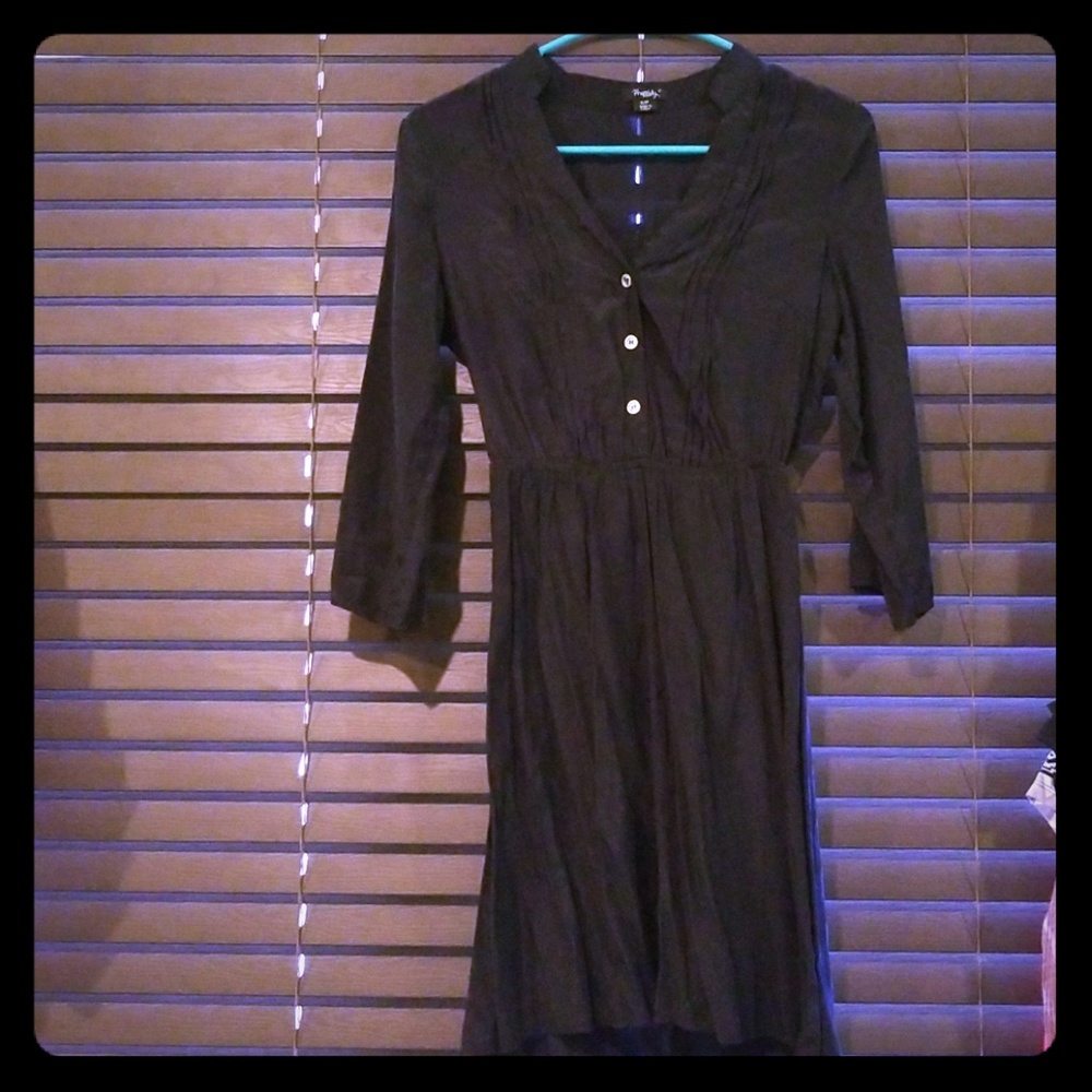 3/4 sleeved, navy blue mini dress